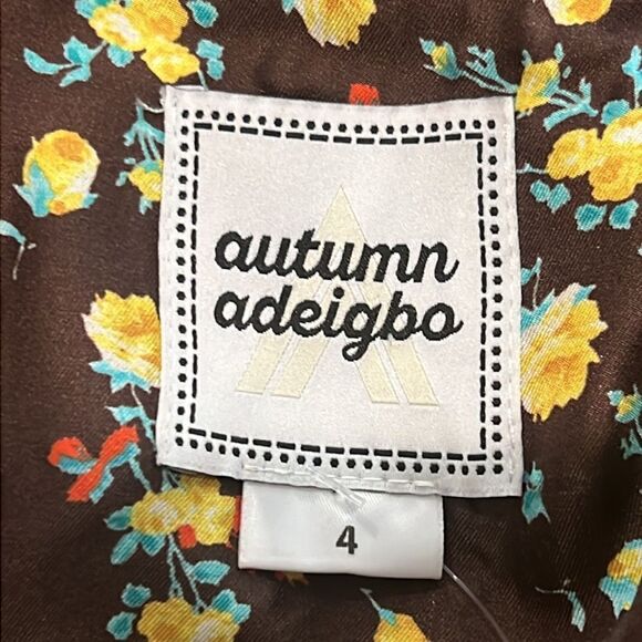 New AUTUMN ADEIGBO Bridgette Puff-Sleeve Mini Dress Size 4 - Picture 10 of 12